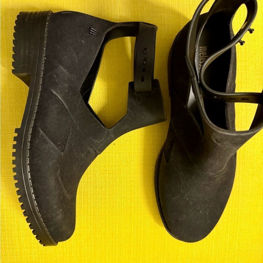 Elegant Black Melissa Ankle Boots, barely worn great condition.